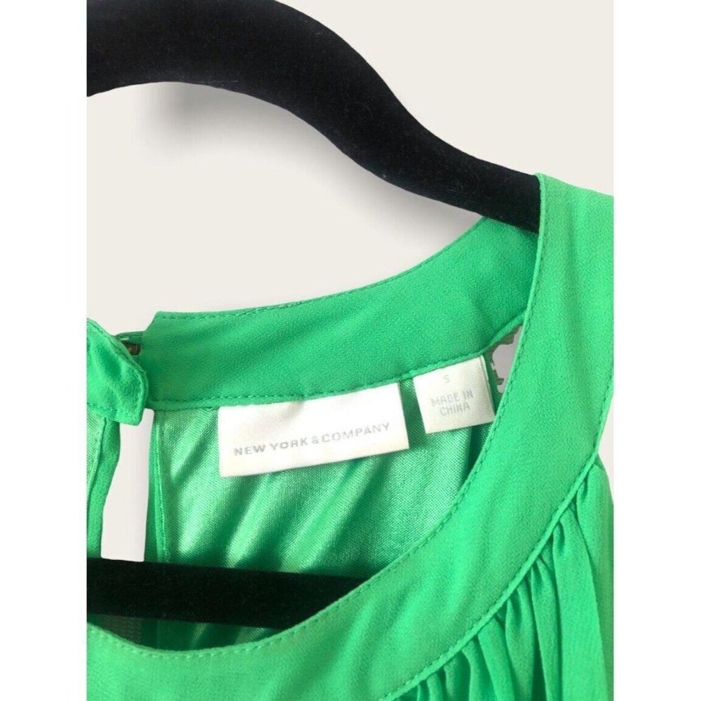 New York And Company Halter Neck Pleated Mini Dress Size S - Picture 11 of 14
